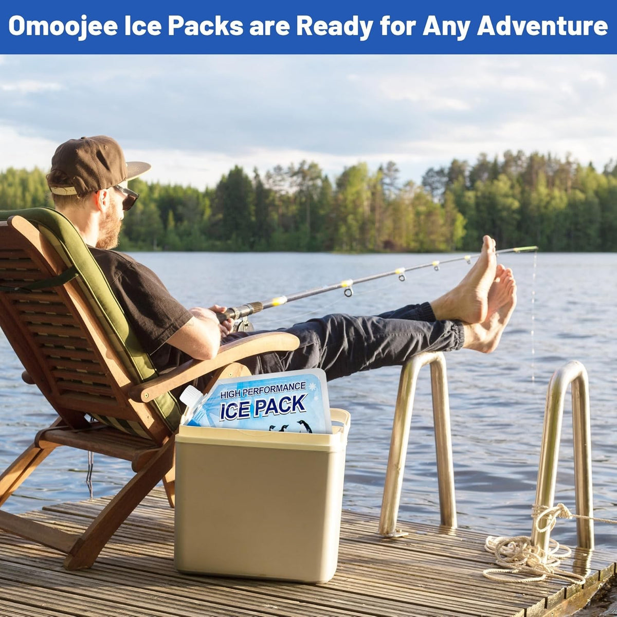 Reusable Ice Packs for Coolers - Long Lasting Cooling for Lunch, Camping & Fishing
