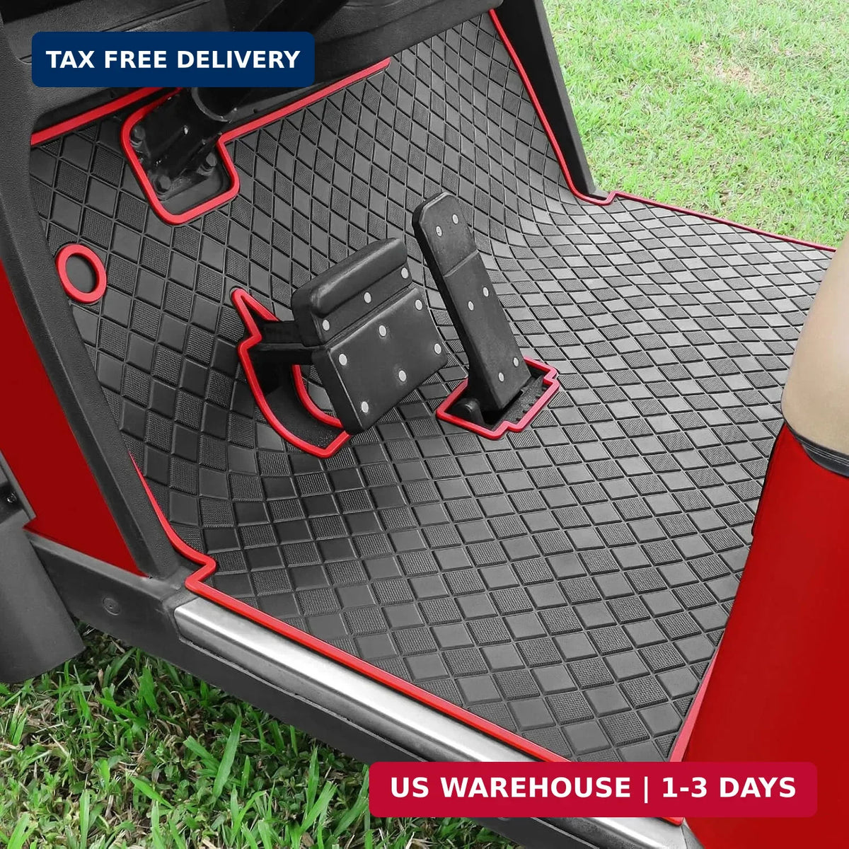 Golf Cart Floor Liner Mat 8mm Thick Rubber Full Coverage for EZGO TXT 1994-2025
