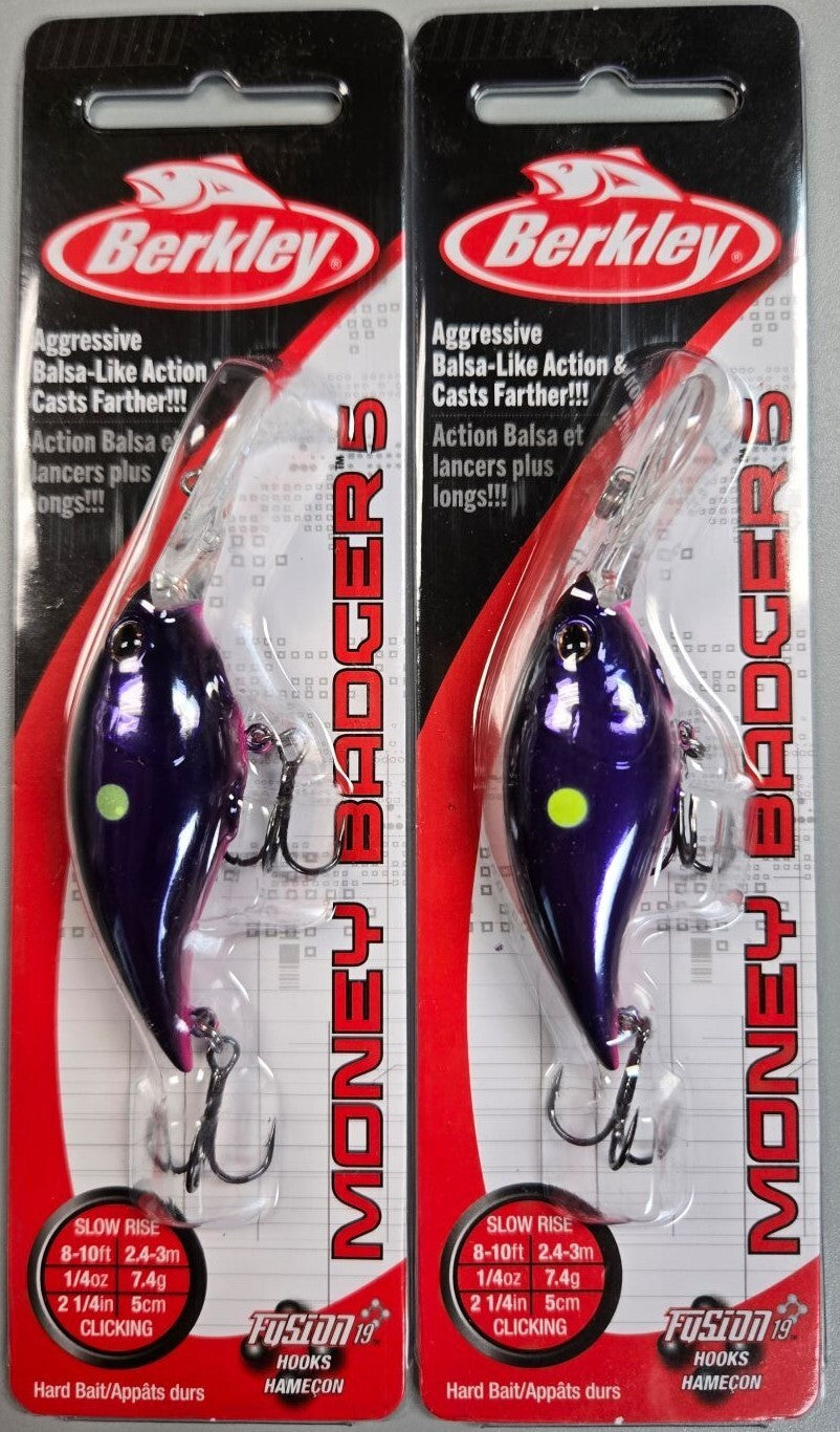 Fishing Crankbait - 2-1/4 Inch, 1/4 oz, Clicking Sound Lure for Bass & Walleye