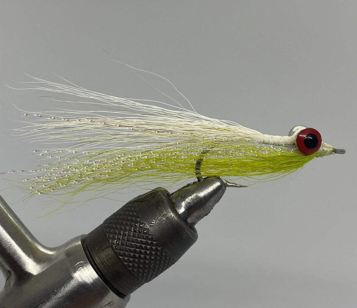 6-Pack High-Quality Clouser Minnow Streamer Flies for Fly Fishing - Chartreuse White