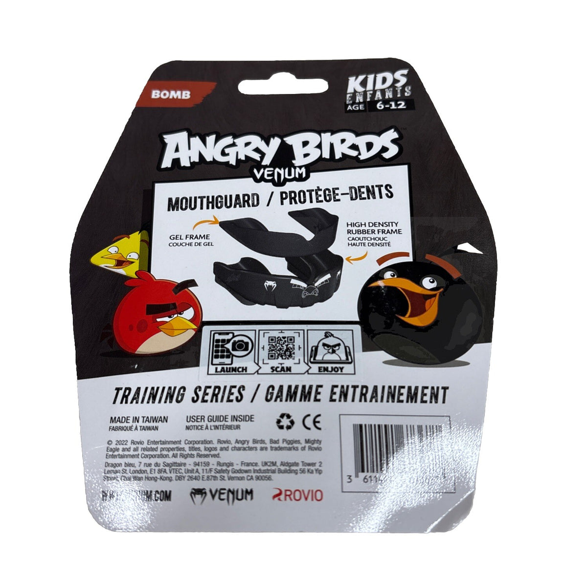Kids Mouth Guards for Sports - Black, Pack of 2, Age 6-12