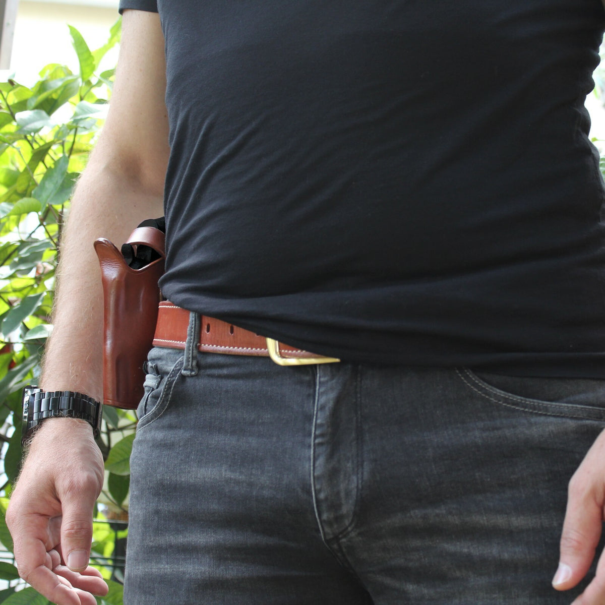 Leather Gun Holster Fits Ruger Super Redhawk Alaskan Shroud 480/454/45 Colt