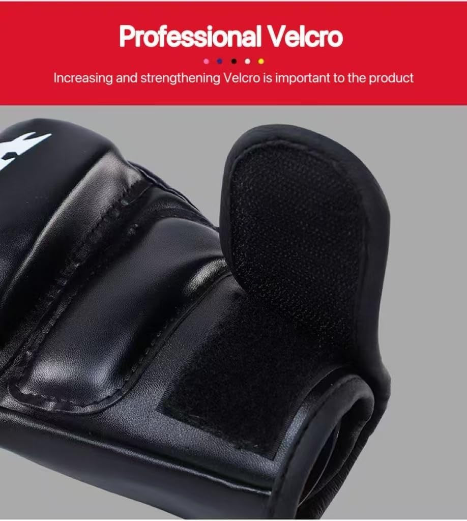 Boxing Gloves MMA Kickboxing Half Finger Training Gloves - High Impact & Ventilated