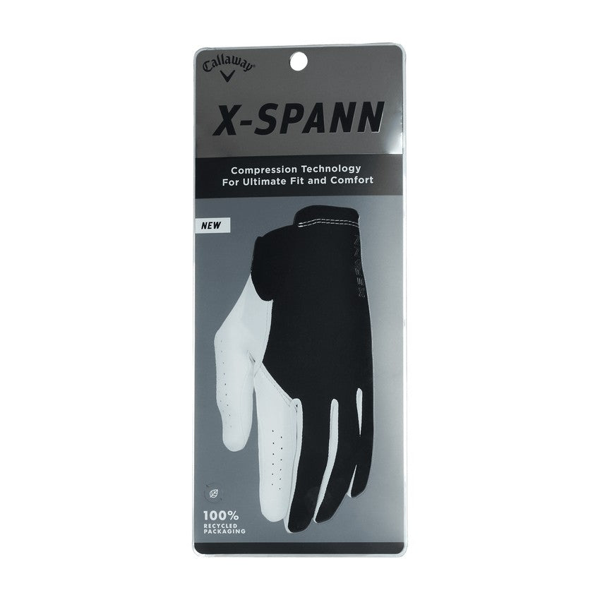 Men's Golf Gloves Callaway X-Spann 2022 - Right Hand, Size S, Cabretta Leather