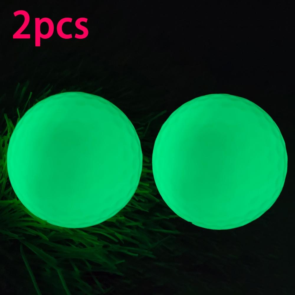 Glow in the Dark Golf Balls 2-Pack - Luminescent Night Practice Balls