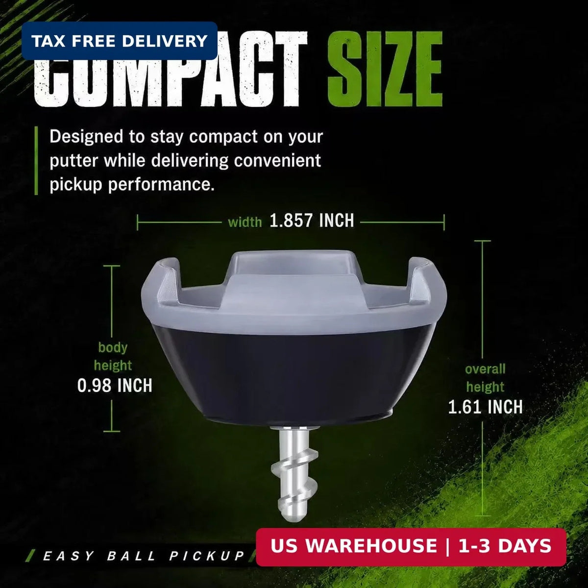 Golf Ball Picker Upper for Putter - 2 Pack 4-Claw Ball Retriever, Weather-Resistant