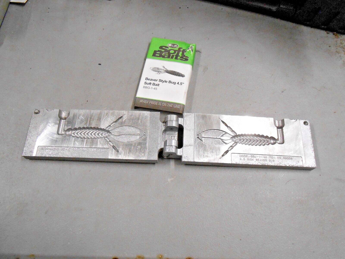 4.5-Inch Beaver Style Soft Plastic Bait Mold for Fishing Tackle