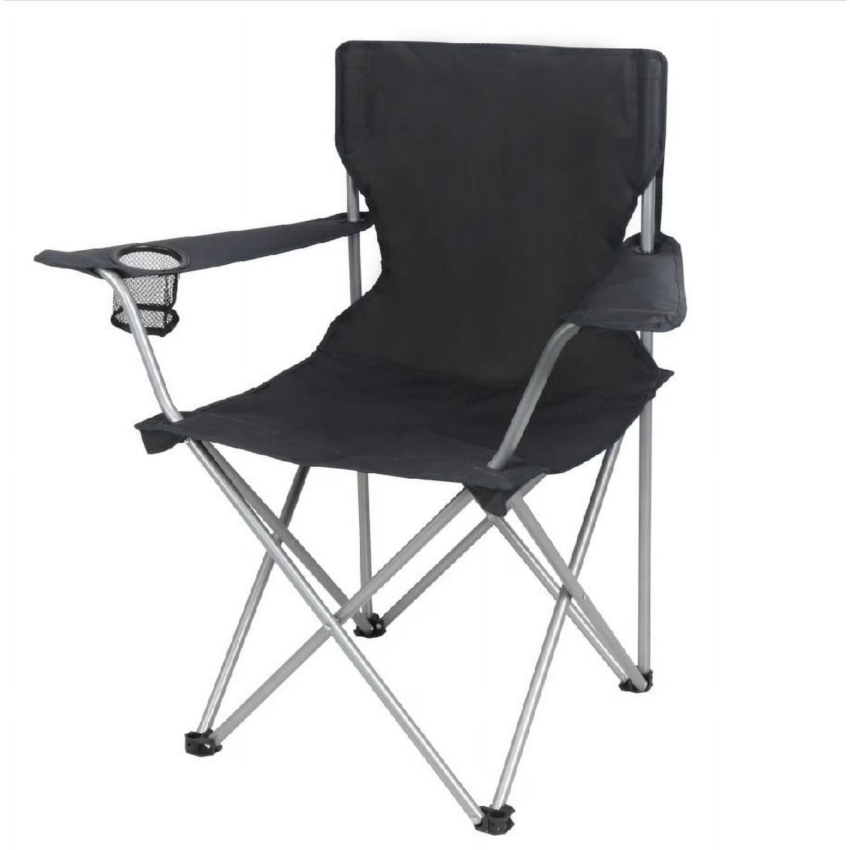 Heavy Duty Folding Camping Chair with Cup Holder - Oversized Portable Seat