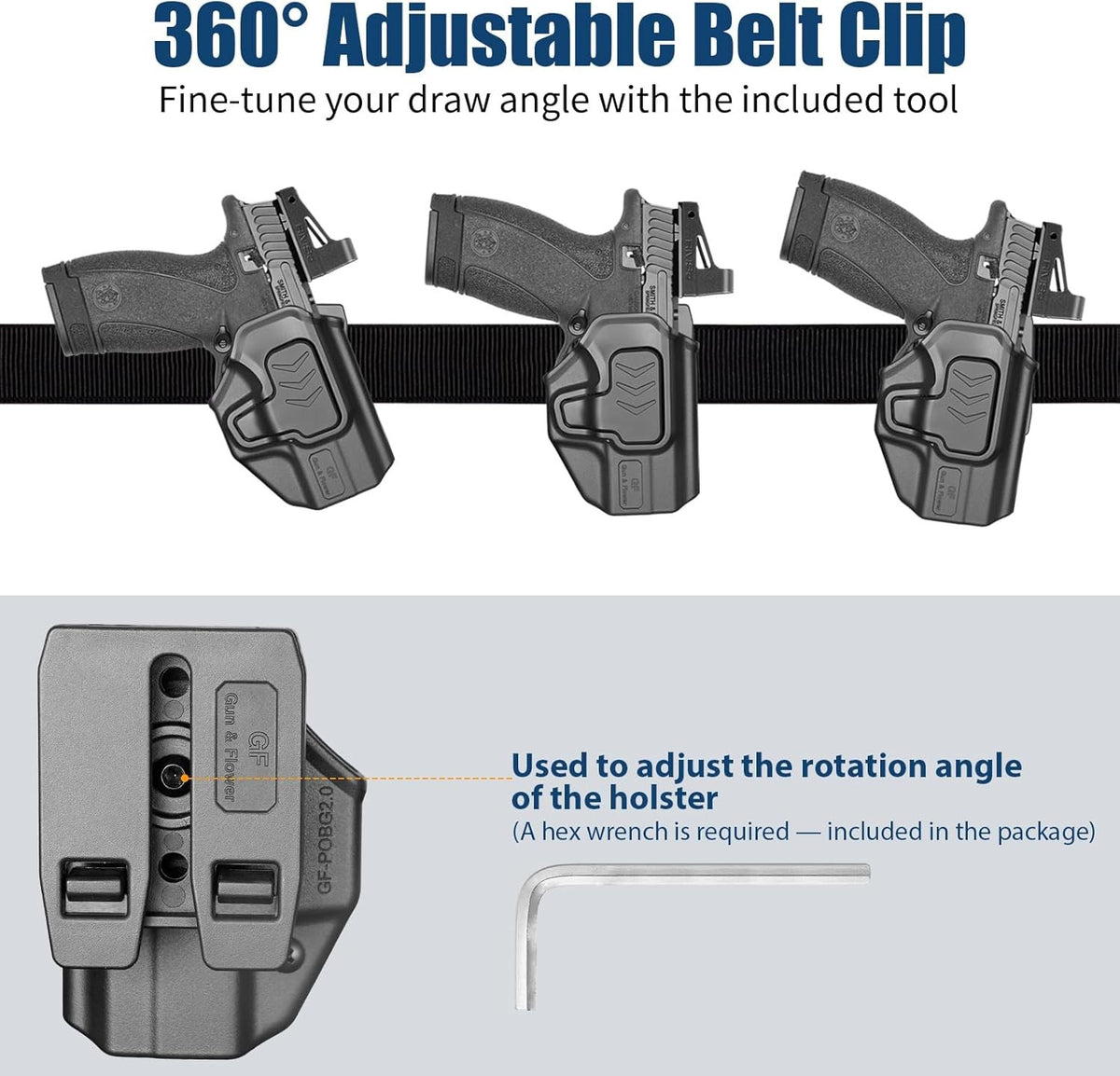 Level II OWB Holster for Smith & Wesson Bodyguard 2.0 - Outside Waistband, Right Hand
