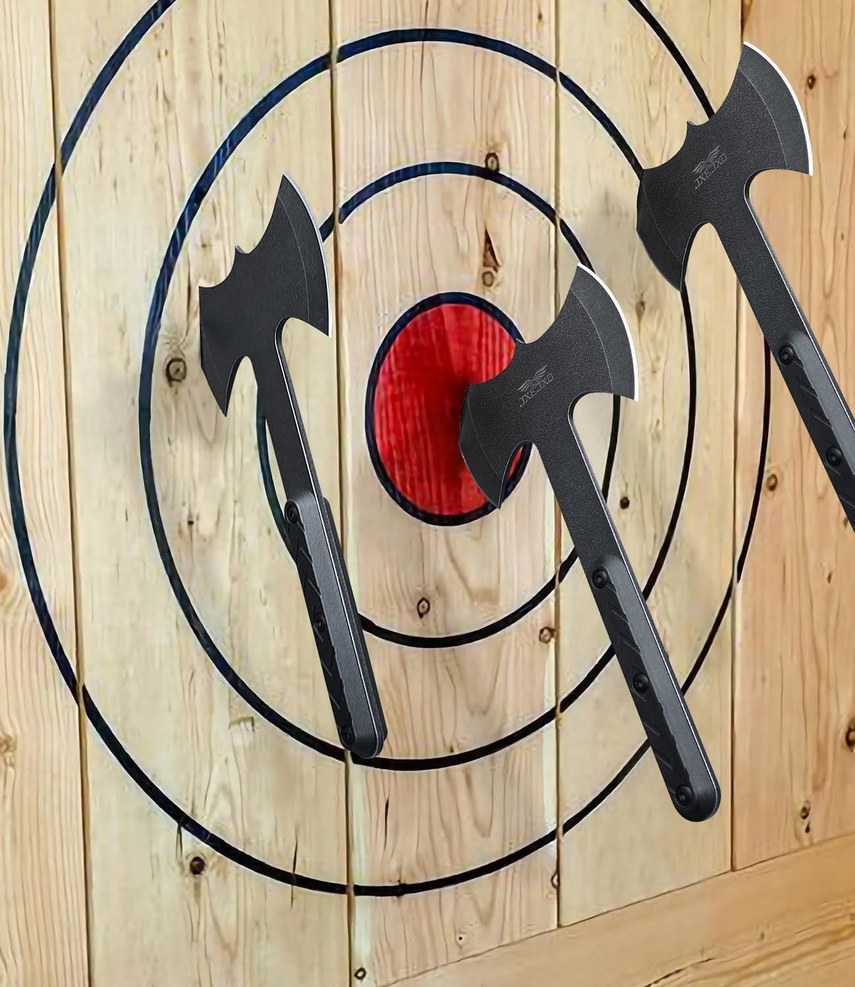 Throwing Axes and Tomahawks Set - Double Bite, 11-Inch Stainless Steel, with Sheaths