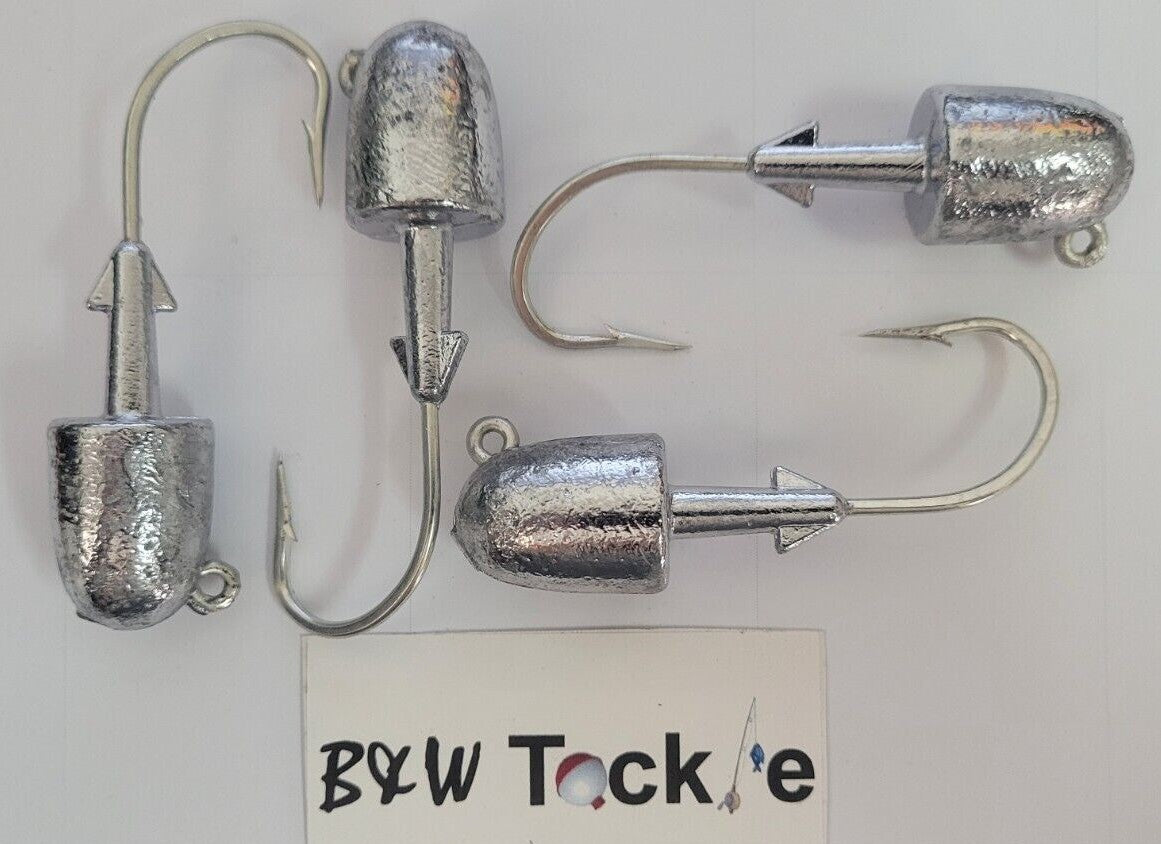 Fishing Bullet Nose Jigs Set with Mustad Hooks - Multiple Weights