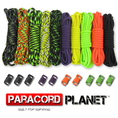 Paracord DIY Bracelet Kit with Buckles - 100 FT Paracord Crafting Set