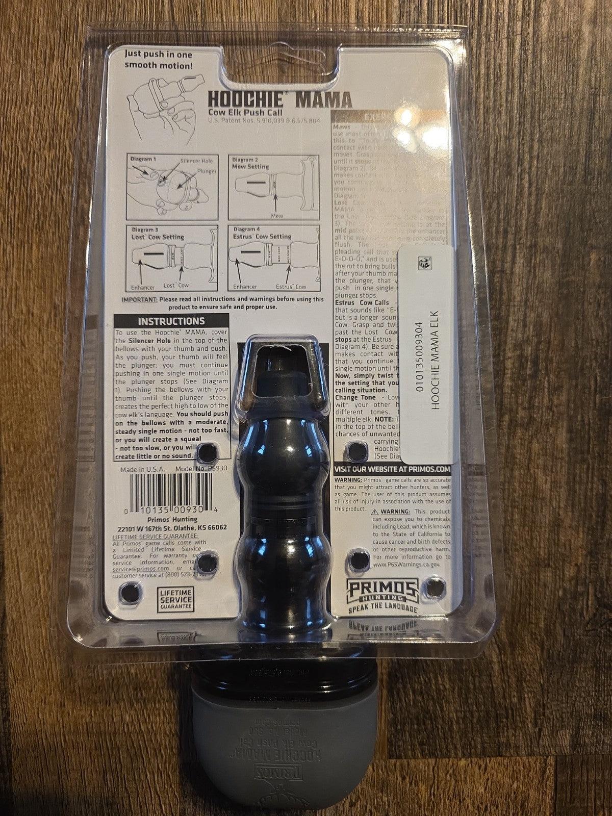 Cow Elk Call with Push Button - Hunting Wildlife Call for Elk Hunting