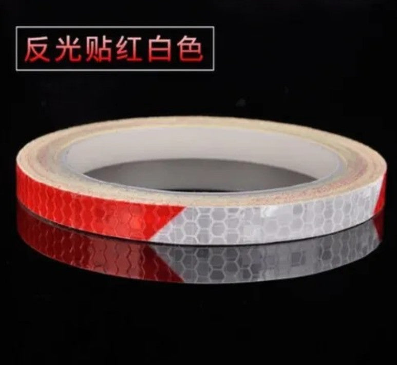 Reflective Bike Tape Fluorescent Safety Sticker Roll 8m for Bicycle & Outdoor Use
