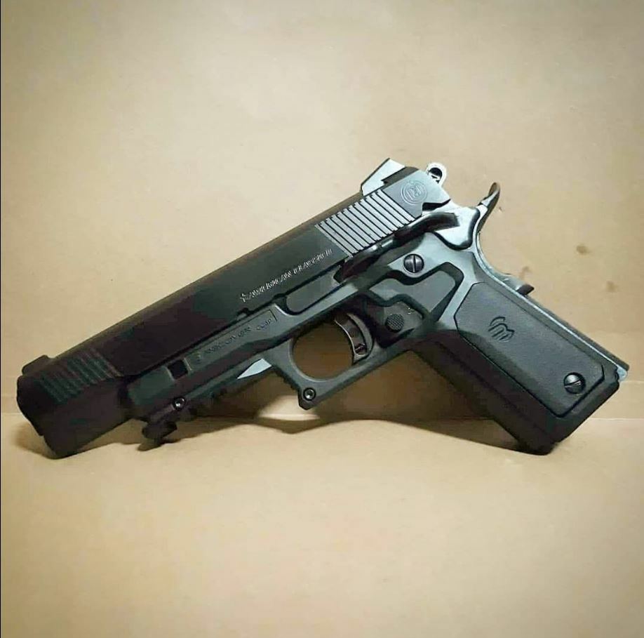 1911 Grip and Rail System with Changeable Panels - Grey Frame