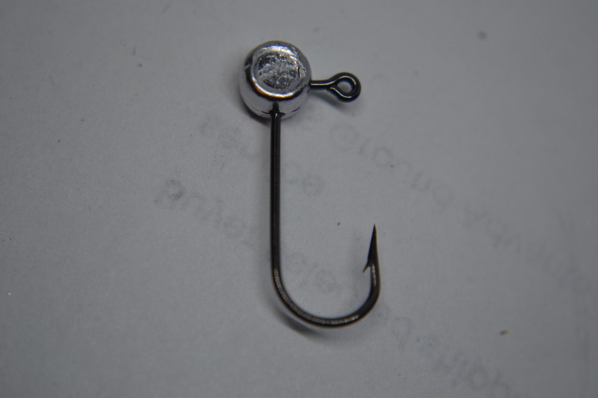 1/32 Oz Jig Head - Black Mustad #6 Hook for Fishing Tackle, Pack of 100