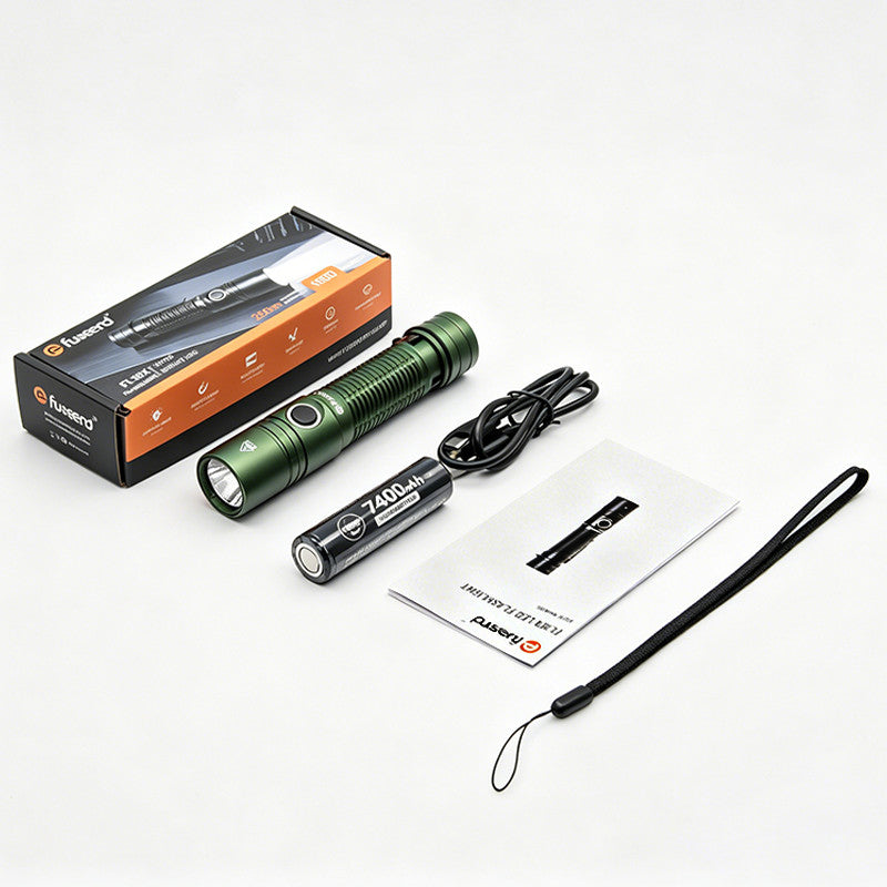 Rechargeable LED Tactical Flashlight with Magnetic Base - High Brightness, Durable Aluminum Body