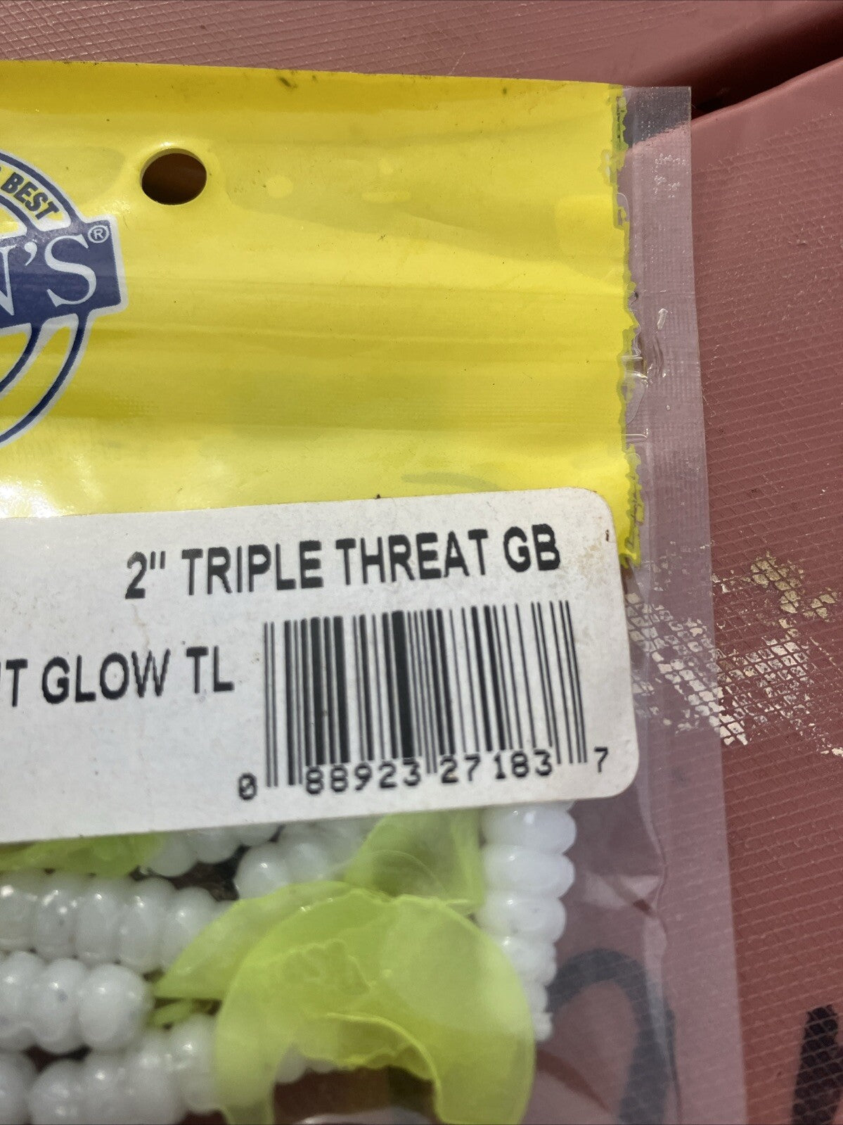 Kalins Triple Threat Grub Glow Fishing Lure 2 inch 10-pack for Crappie & Walleye