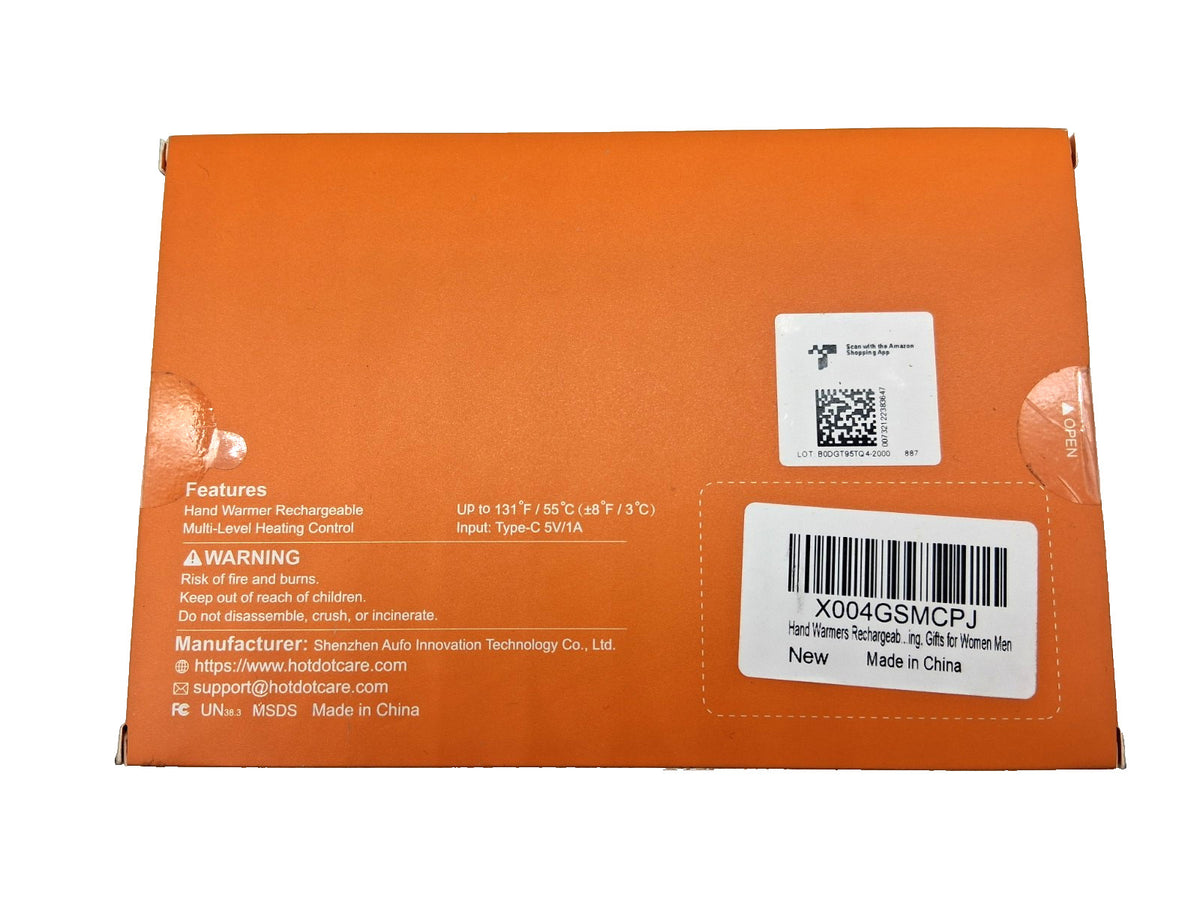 Rechargeable Hand Warmers with LED Display - 2 Pack