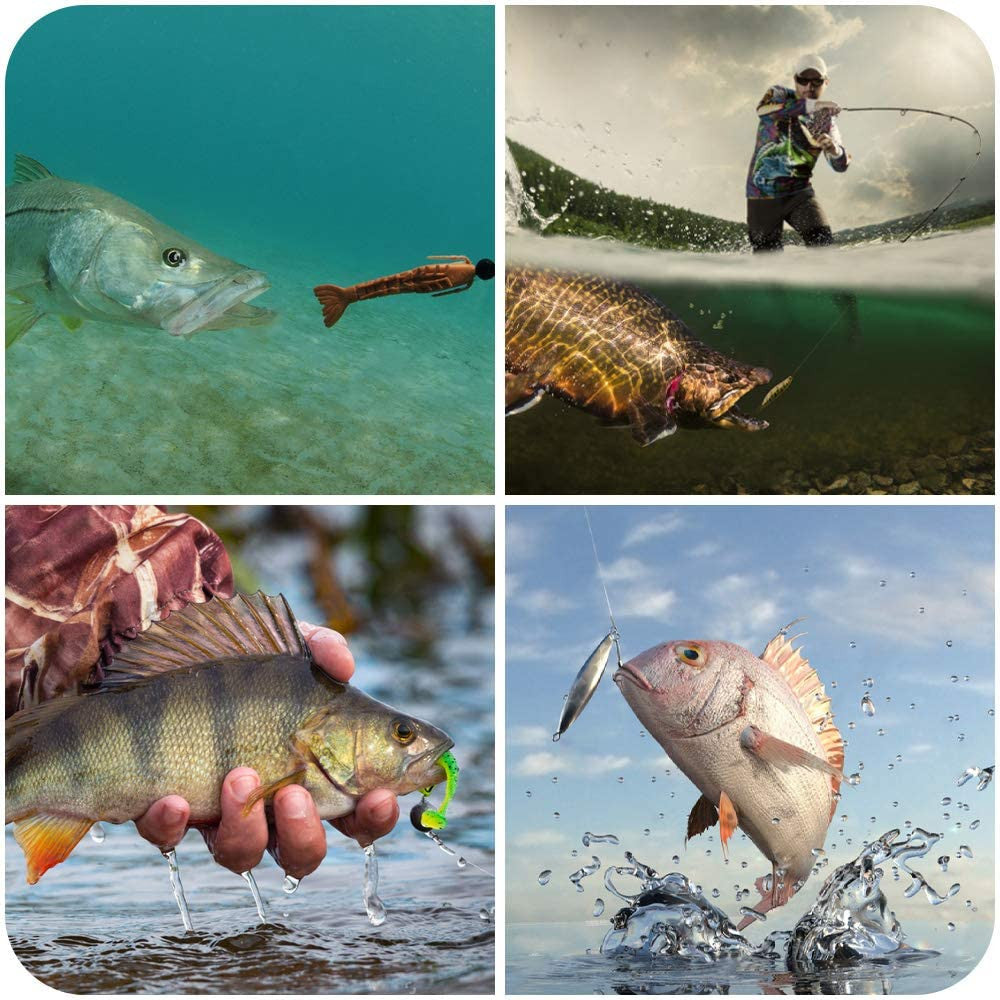 Fishing Lures Kit for Freshwater & Saltwater Bass Trout Salmon Tackle Set