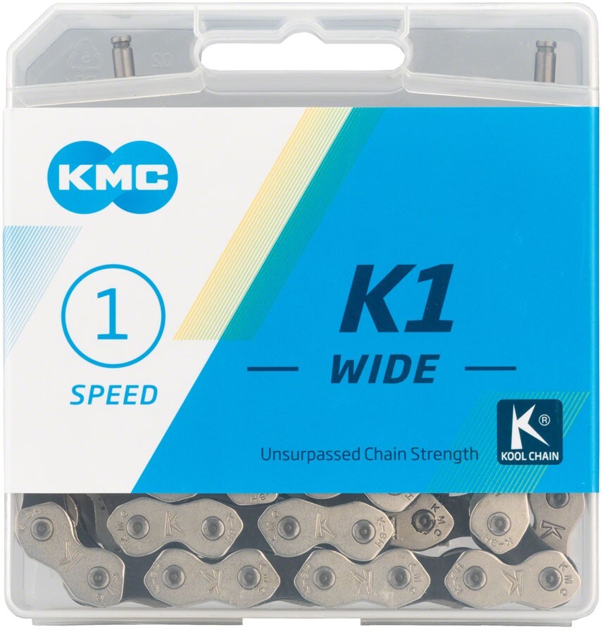 Wide Nickel Plated Single Speed Bike Chain - Durable BMX & City Cycling