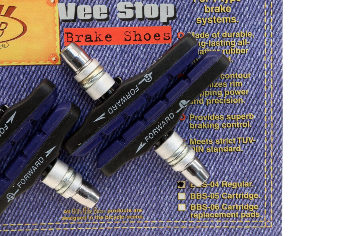 Shimano V-Brake Replacement Brake Shoes Blue - Threaded Cartridge Set