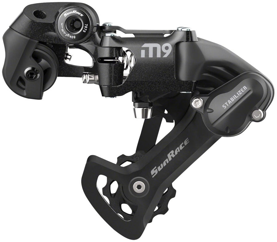 SunRace 9-Speed Rear Derailleur Short Cage Black Bicycle MTB