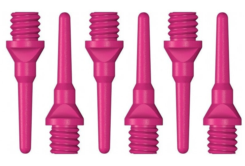 100-Pack 16mm Soft Tip Dart Points with 2BA Thread, Pink