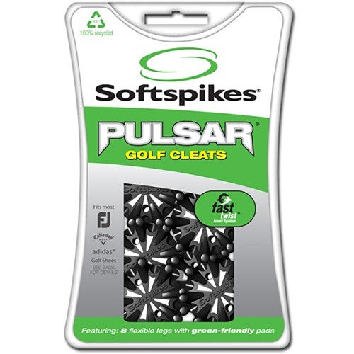 Golf Cleats with Fast Twist & Tour Lock System - Black White