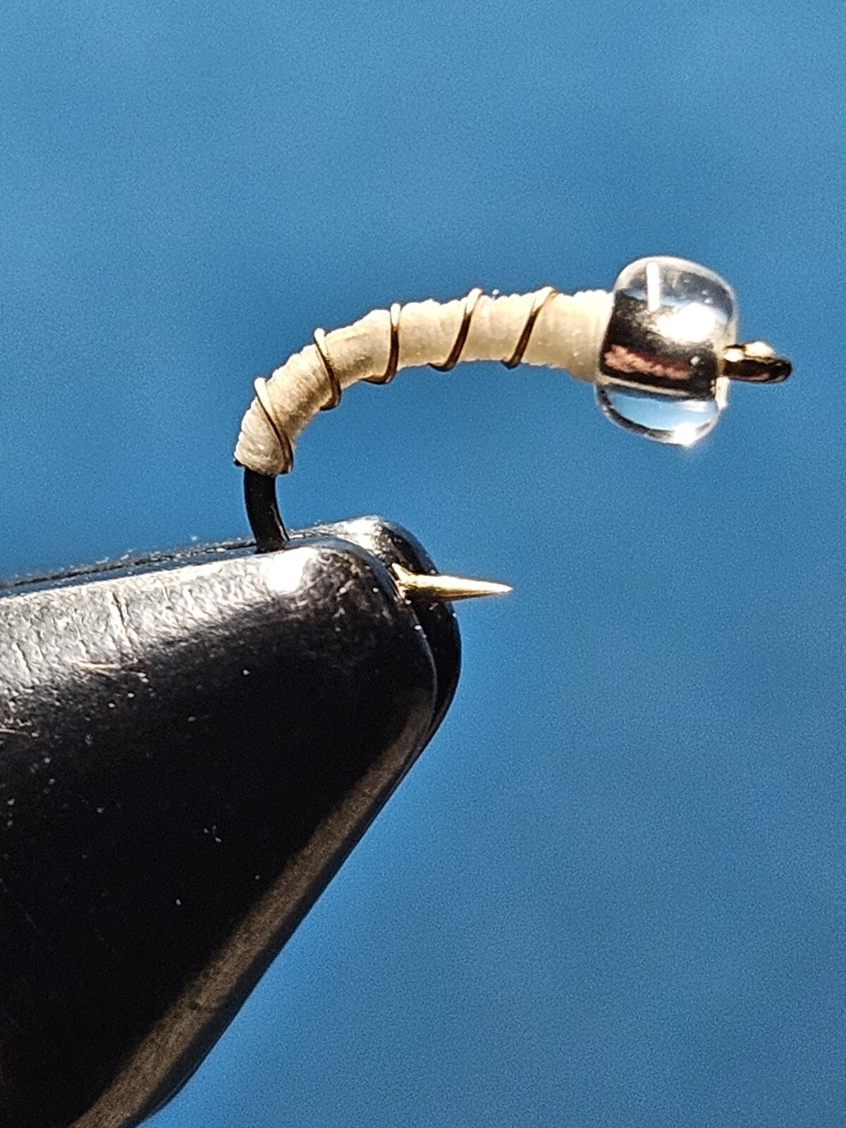 Fly Fishing Nymphs Set - Clear Glass Bead Miracle Midge Larva Size 14