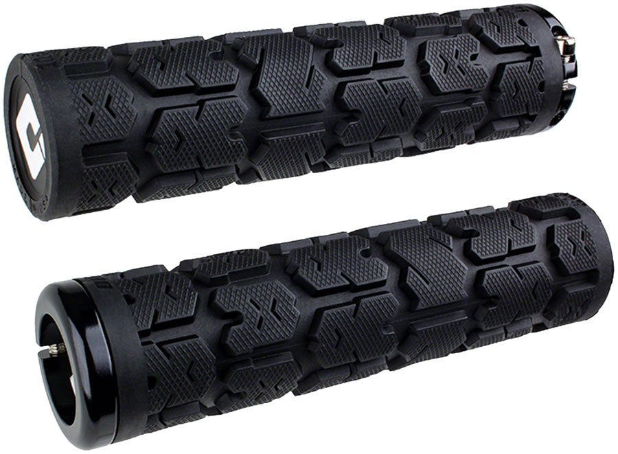 Bike Handlebar Grips - Lock-On Padded Rubber for Cycling - Black