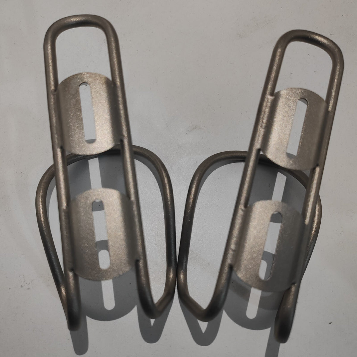 Titanium Water Bottle Cage Set - Ultra Light Sand Blasted Bike Accessories