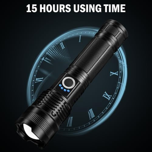Rechargeable LED Flashlights 4 Pack - Waterproof High Lumens Outdoor Light