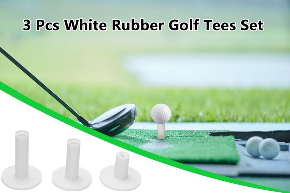 Golf Rubber Tee Holder Set - Mixed Sizes for Indoor & Outdoor Practice
