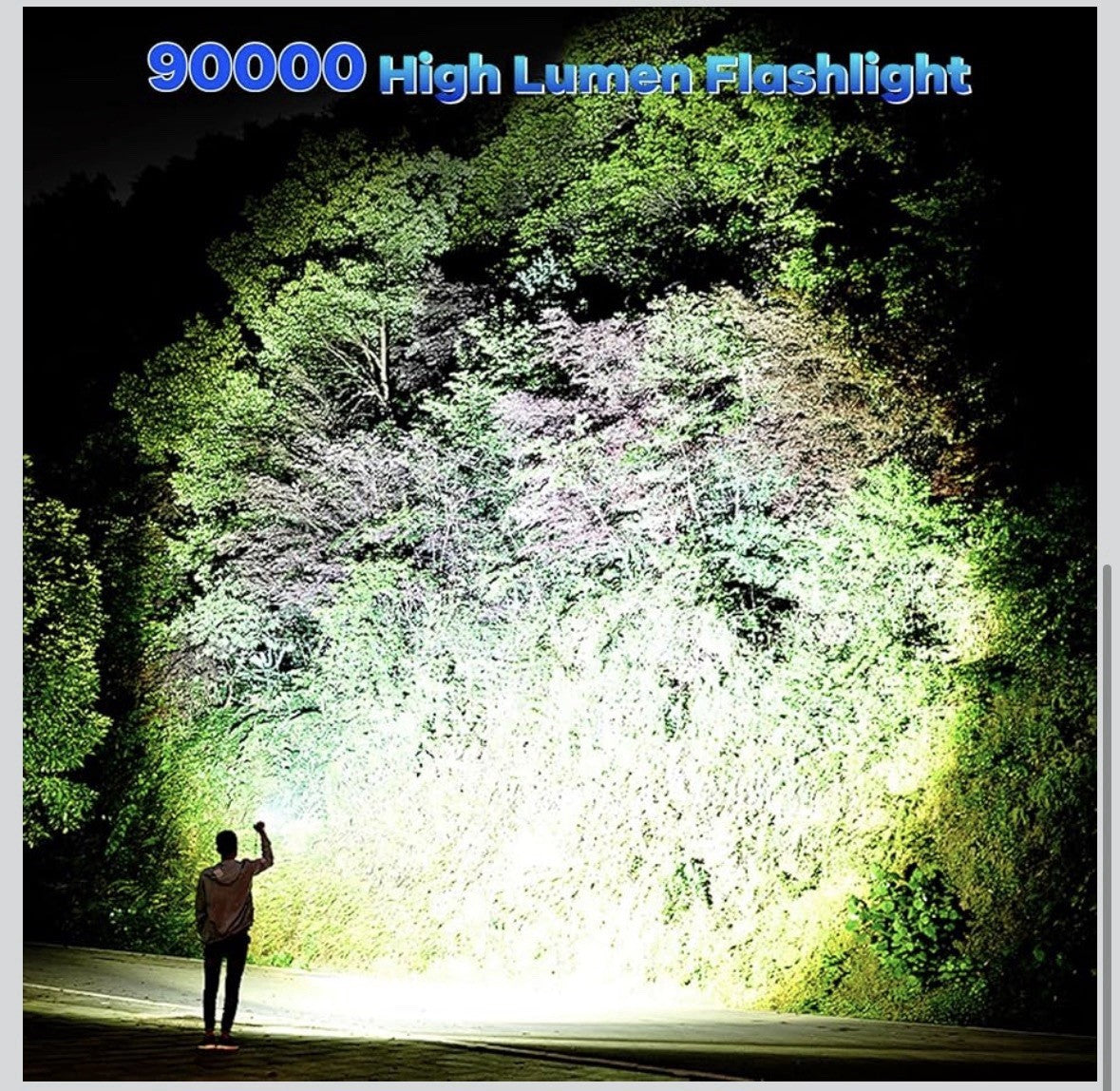 Rechargeable LED Flashlight 900,000 Lumens Super Bright Handheld Torch