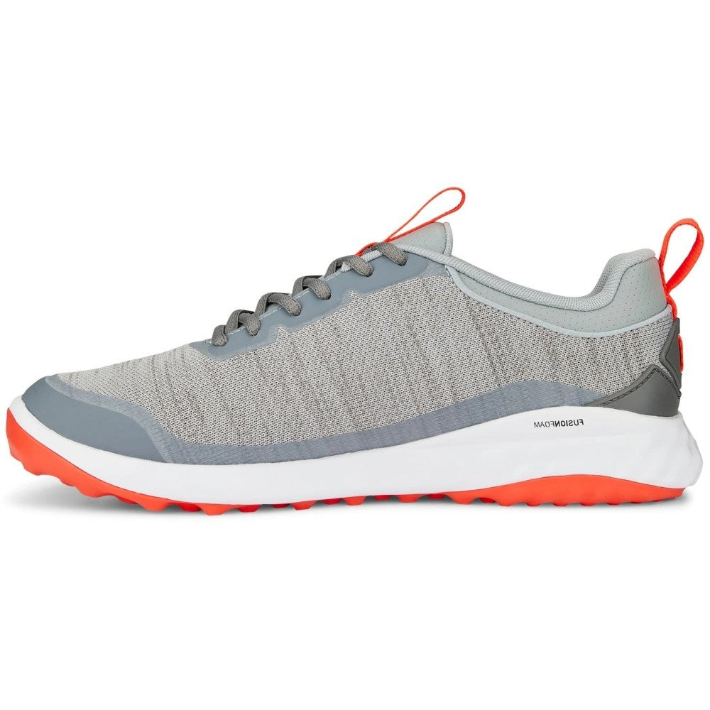 Golf Shoes Men Waterproof Performance Fusion Pro Gray Silver Red