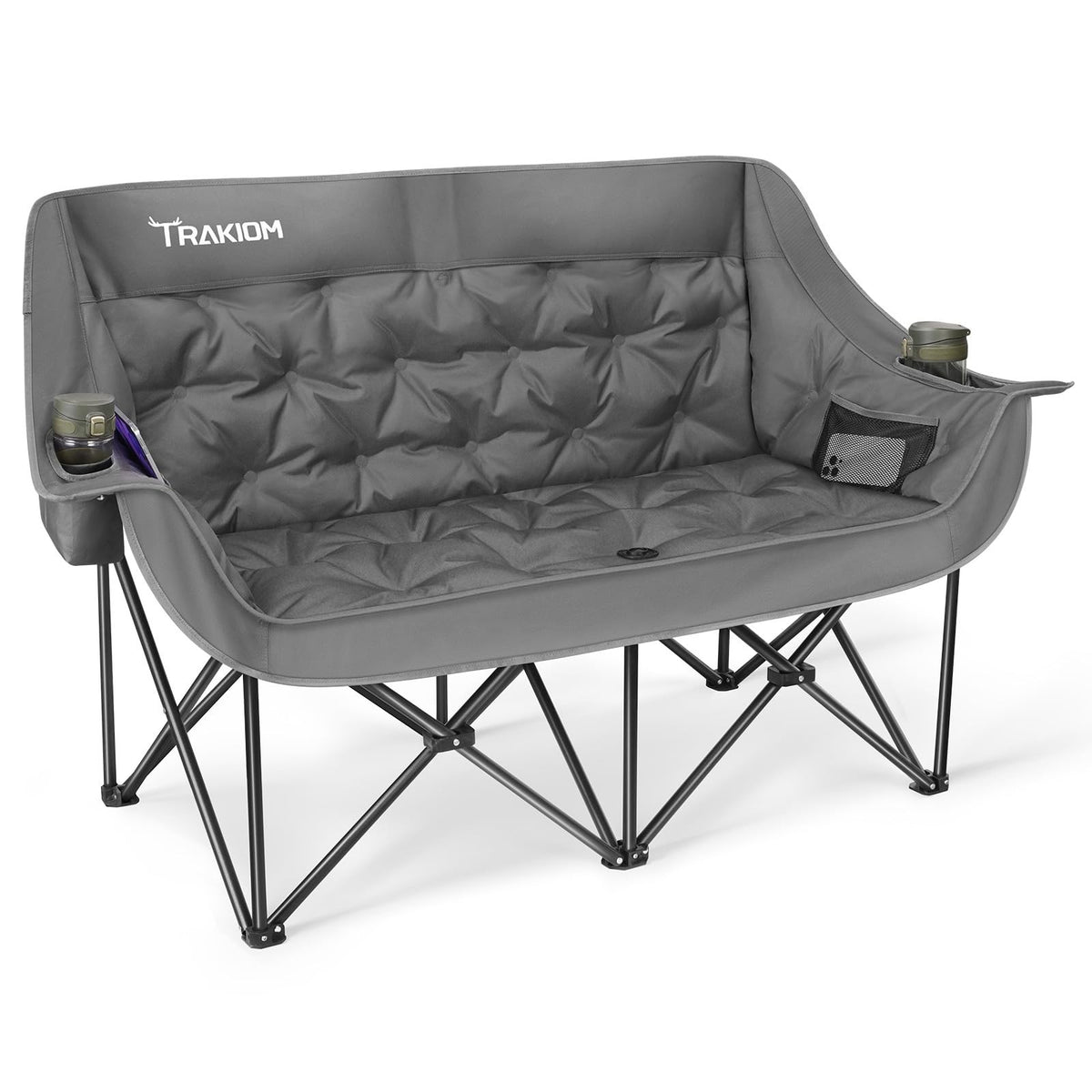 Heavy Duty Outdoor Loveseat - Double Camping Chair Supports 800LB