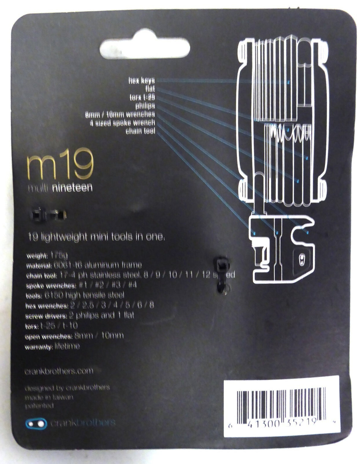 Multi-Tool for Bicycle Repairs - M19 19-in-1 Trailside Multi-Tool Midnight Black