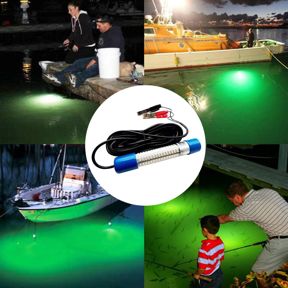 Underwater Fish Attractor Light - 50W Submersible LED Fishing Light - Waterproof & Multi-Color Options