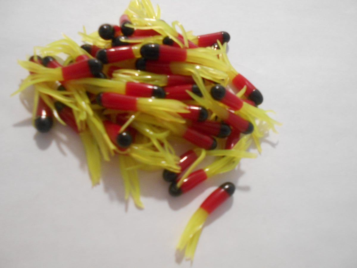 100 Pack 1.5 Inch Crappie Tube Tails for Fishing Lures - Oswego Lures