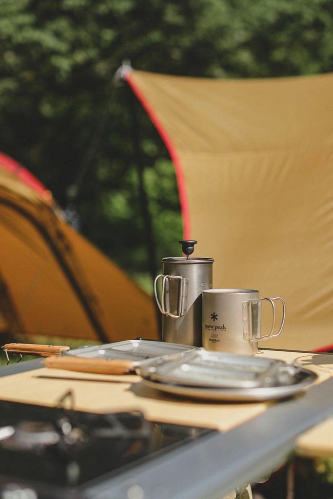 Titanium French Press Coffee Maker - Camping & Travel Coffee Brewer CS-111