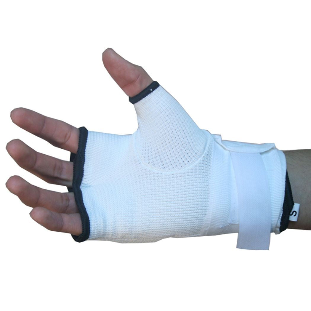 White MMA Training Gloves - Adjustable Wrist Support for Boxing & Martial Arts