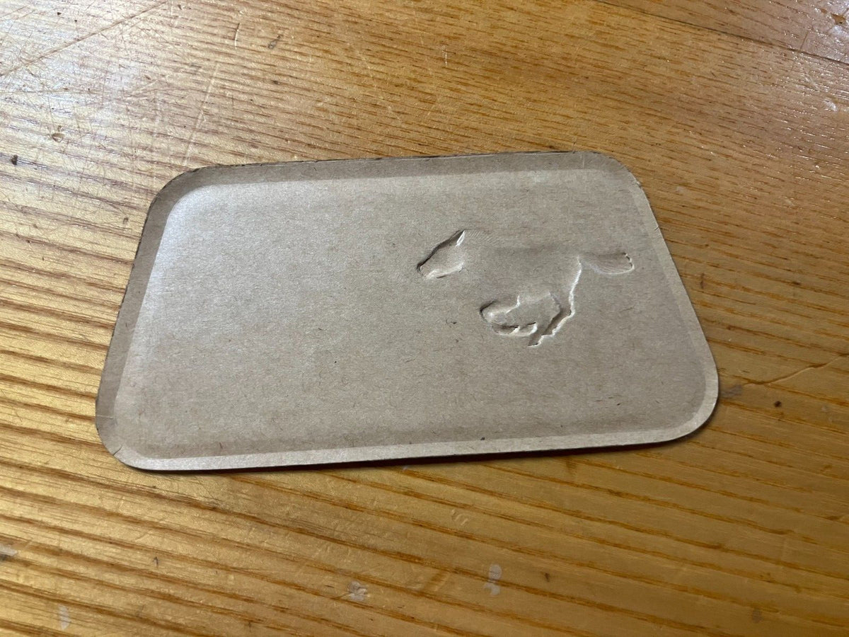 Vintage NOS Polaris 67 Colt 150 Embossed Dash Badge - Blue Aluminum Emblem