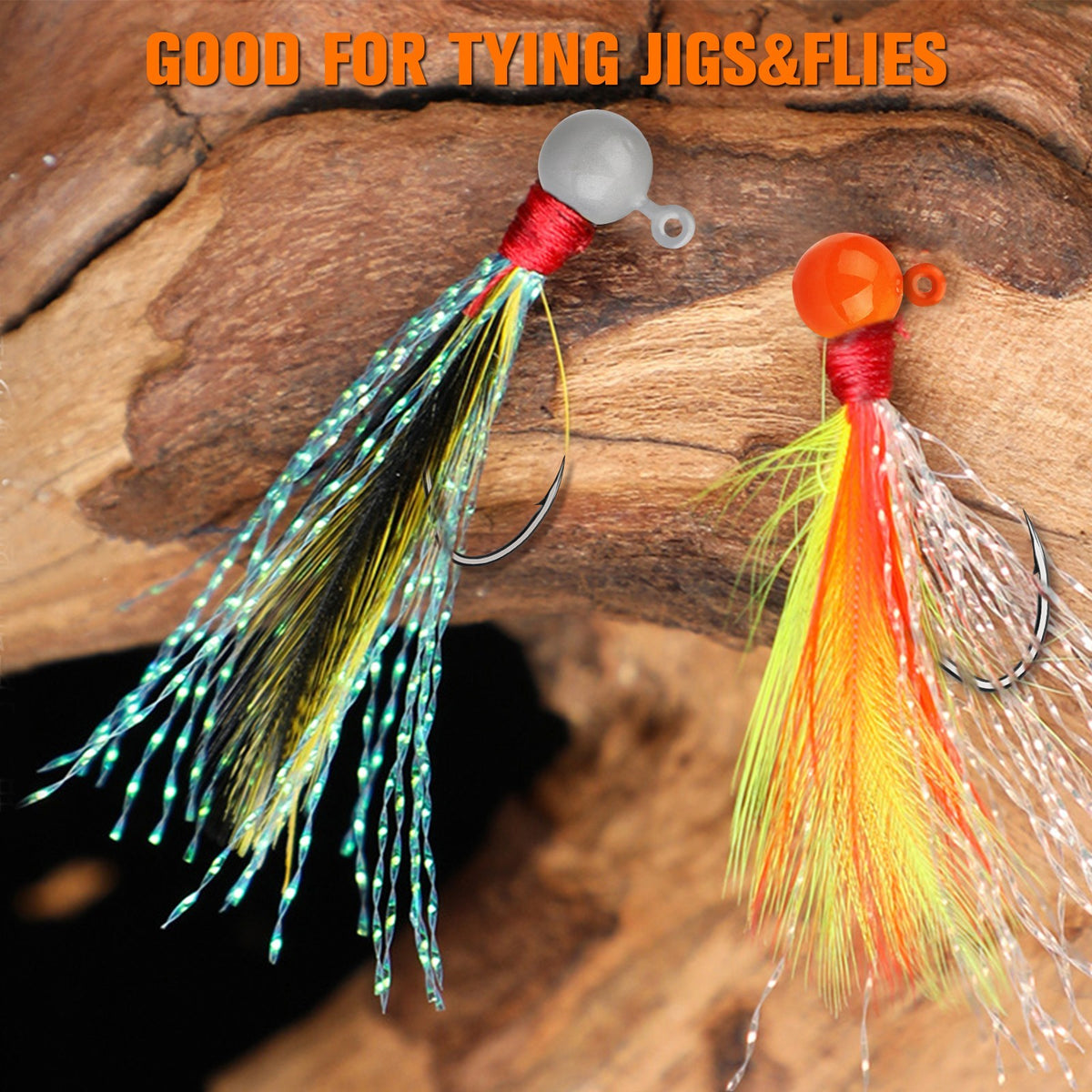 100pcs Fly Tying Jig Heads 1/64oz Small Fishing Hooks for Crappie Perch