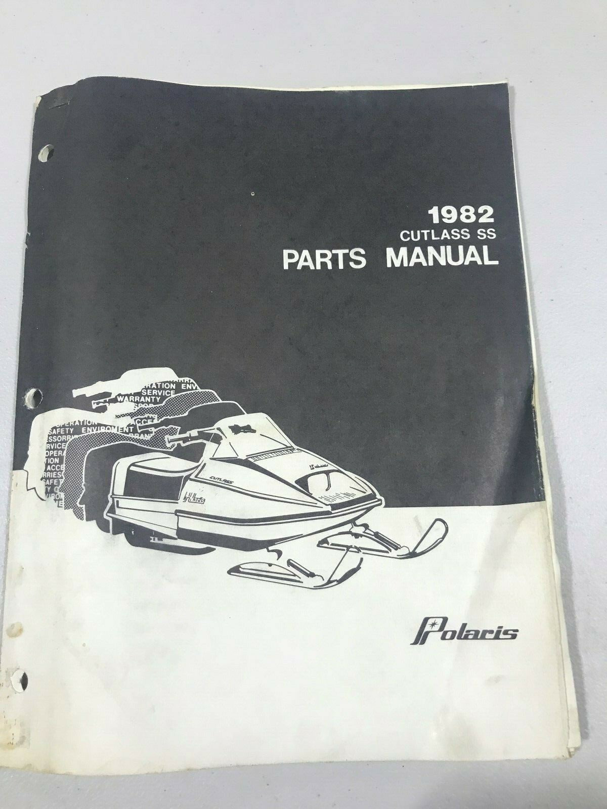 NOS Polaris 1982 Cutlass SS Snowmobile Parts Manual Vintage Book