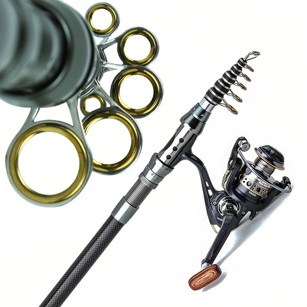 Telescopic Fishing Rod and Reel Bag Combo - Saltwater & Freshwater