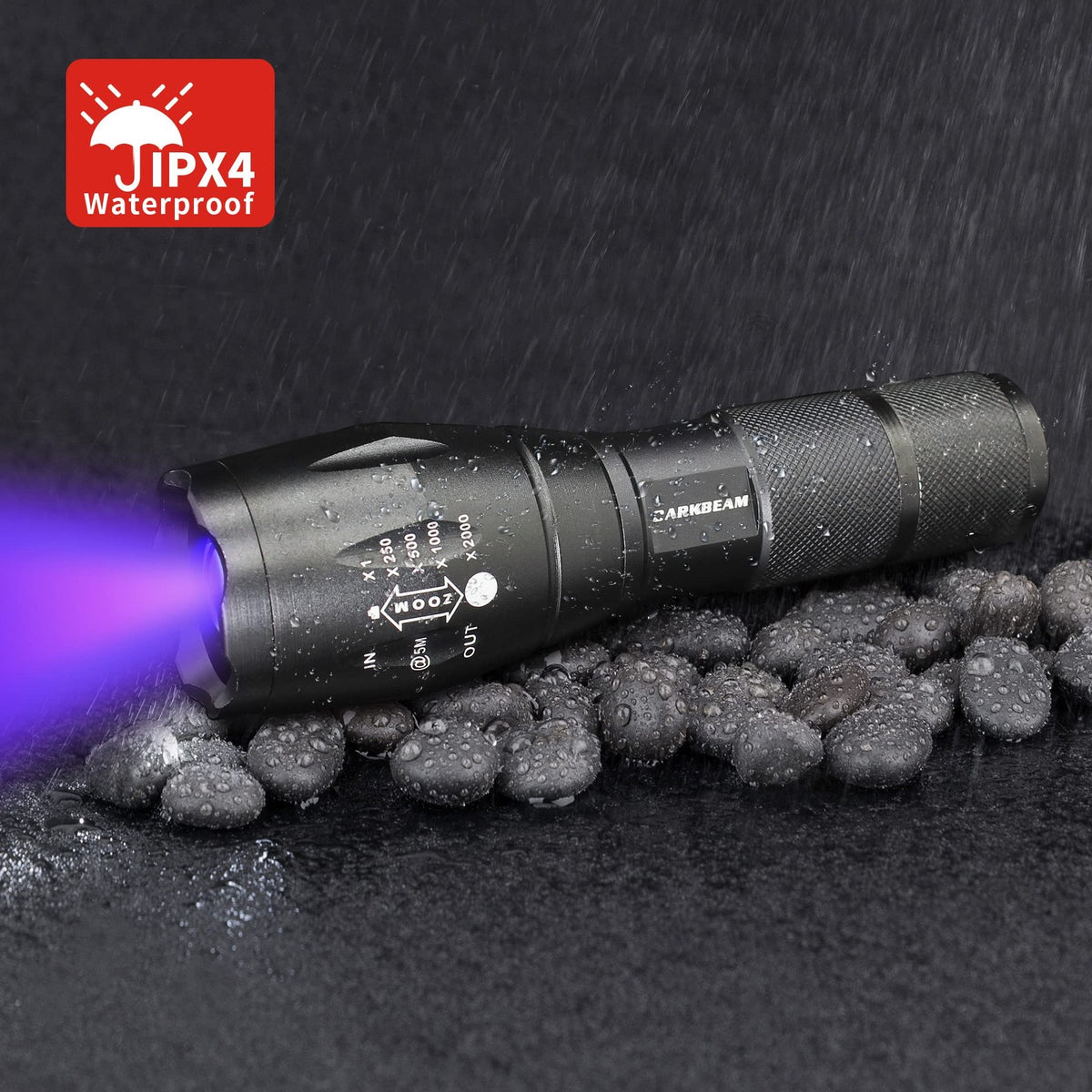 UV Blacklight 365nm & 395nm Handheld Flashlight for Stain Detection & Security