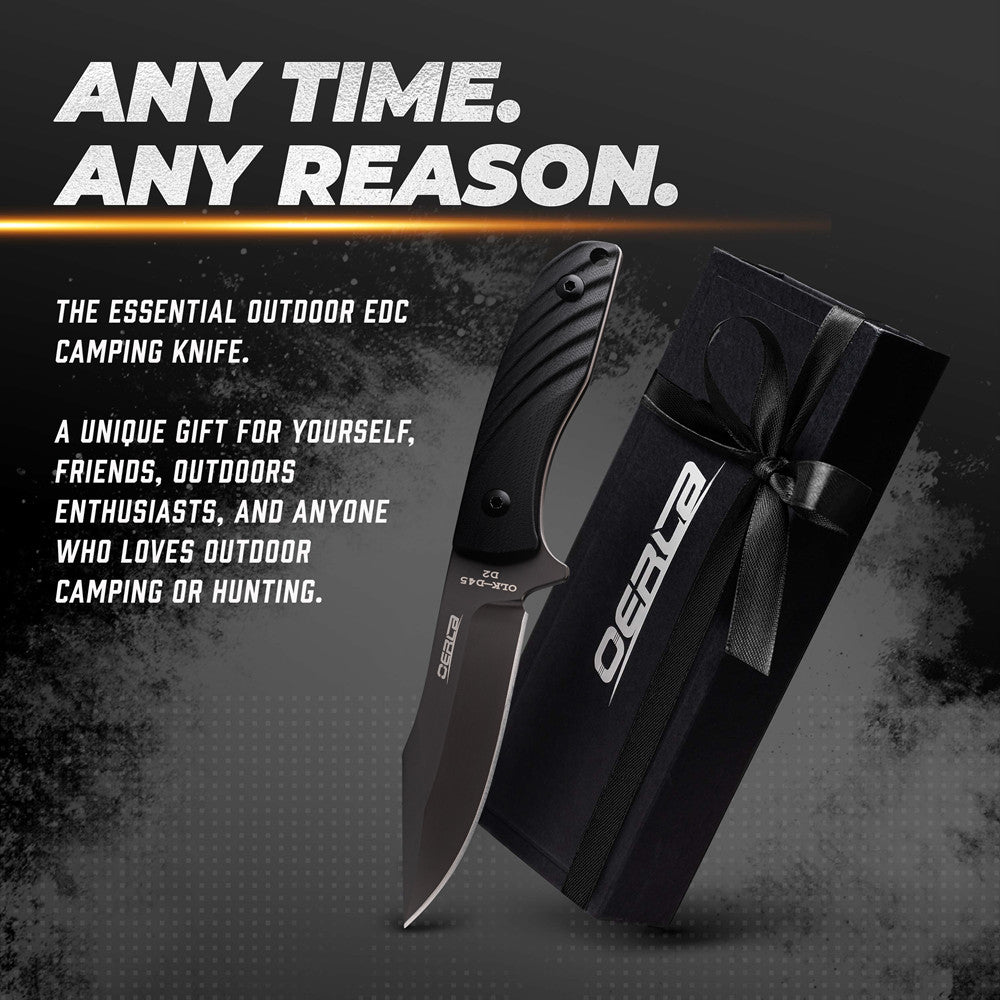 Outdoor Fixed Blade Camping Knife with G10 Handle and D2 Steel Blade
