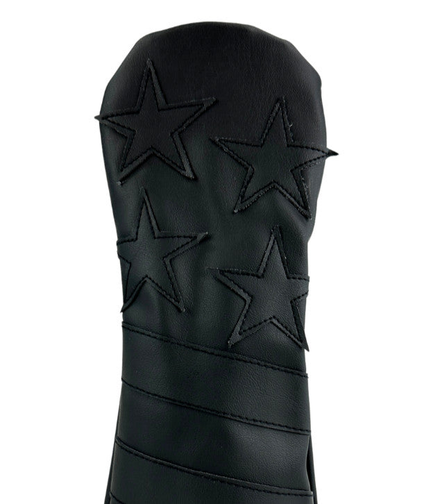 Sunfish Black Murdered Out Leather Fairway Wood Golf Headcover