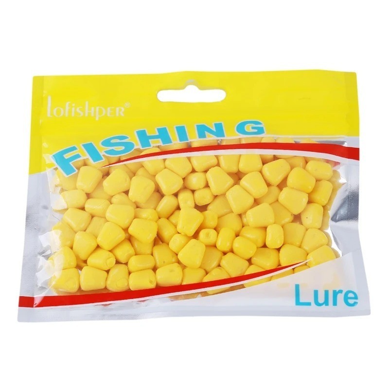 100pcs Soft Silicone Corn Fishing Lures Artificial Bait for Carp Reservoir Lake